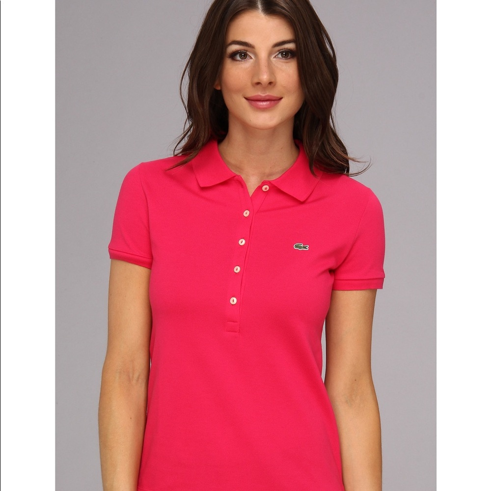 Pink Lacoste polo shirt